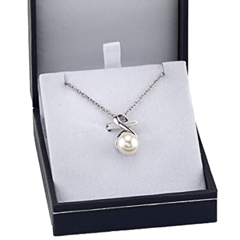 Fashion Design Simulated Pearl Women's Necklace Romantic Bridal Wedding Pendant Neck High Quality Silver Color Jewelry