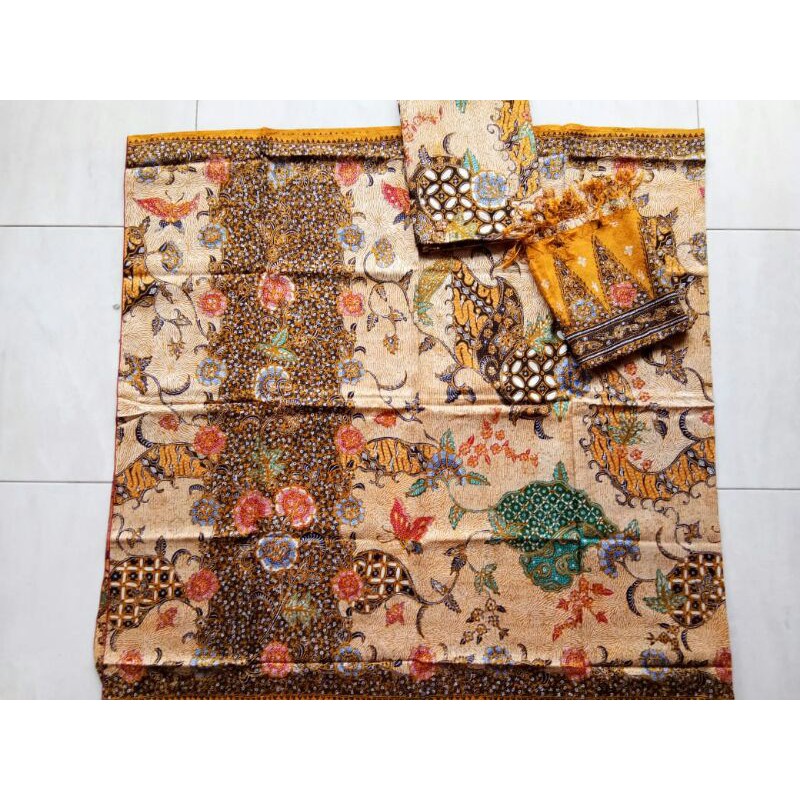 SET SARIMBIT SUTERA BATIK FULL TULIS ASLI PEKALONGAN