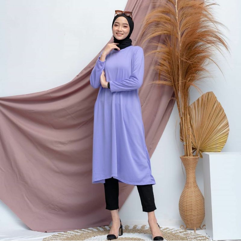 PLAIN TUNIC - TUNIK MUSLIM - PAKAIAN MUSLIM - PAKAIAN TERLARIS - PAKAIAN WANITA