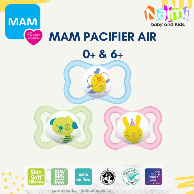 MAM Baby Pacifier Air 0+ 6+ Orthodontic | Empeng Bayi MAM Austria