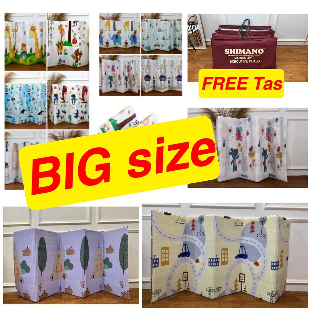 READY BANDUNG FREE TAS Matras Shimano ,Matras Lipat Anak Bayi Jumbo ,Matras Playmat BayiR