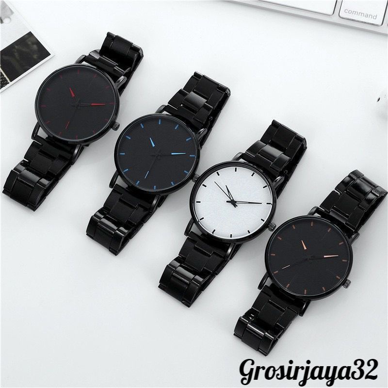 (GROSIRJAYA32) Jam Tangan Analog Pria AXELLE Stainless Steel Quartz Fashion Casual Pria Import