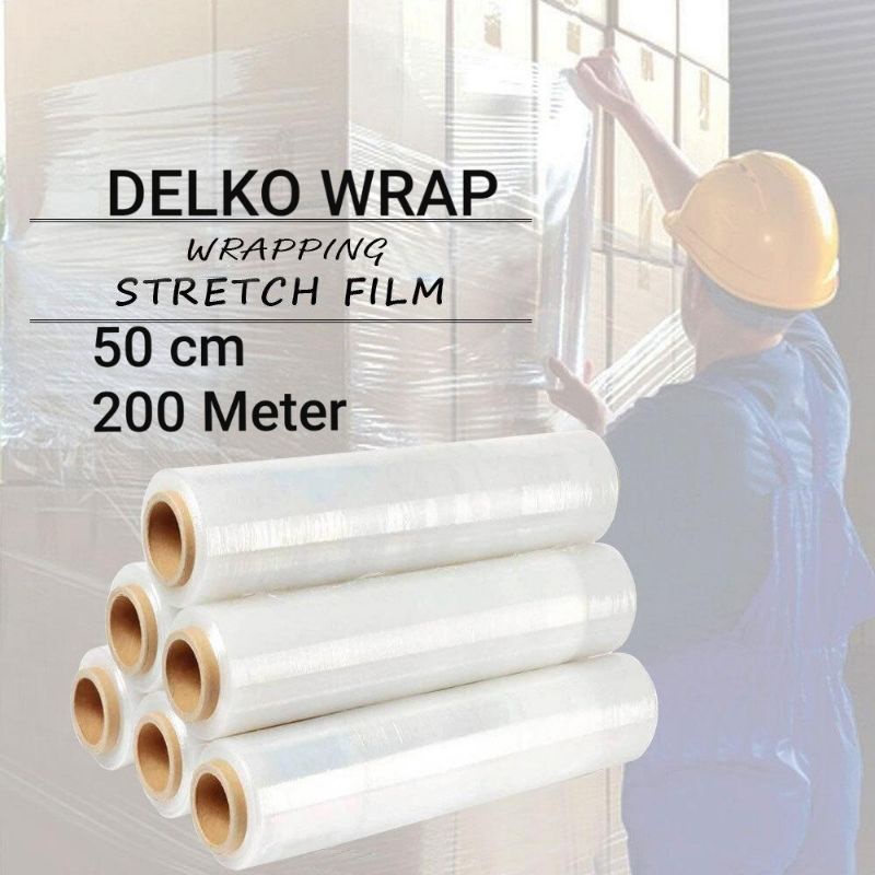 Plastik Wrapping Stretch Film DelkoWrap 50cm X 200M