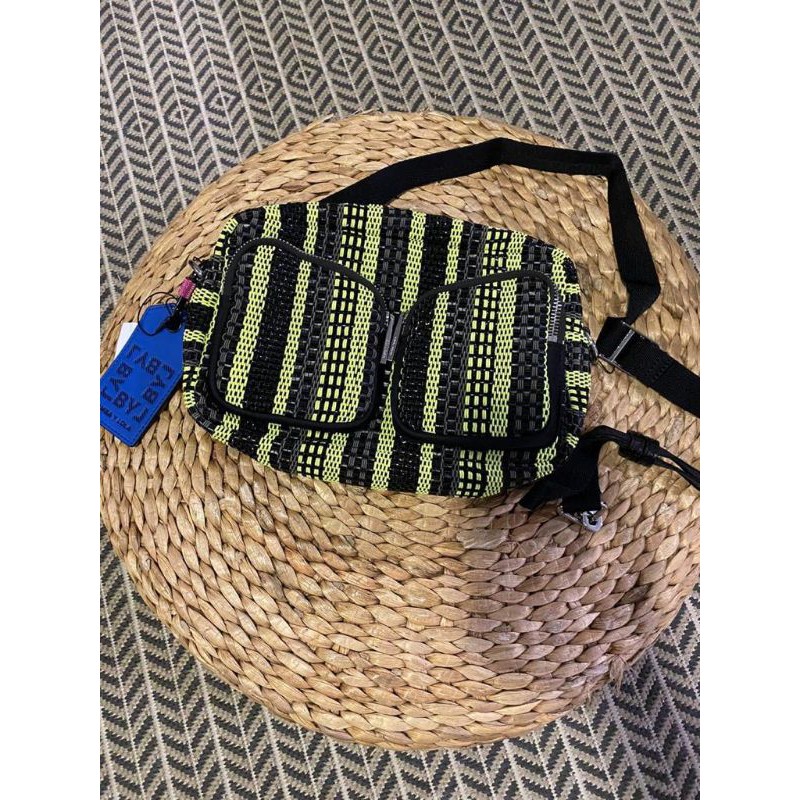 Tas Bimba Y Lola Plaited Crossbody Two Pocket Original