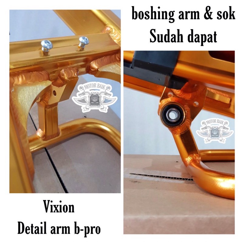 Swing arm lengan ayun bpro b-pro vixion stabilizer tipe bolong coak