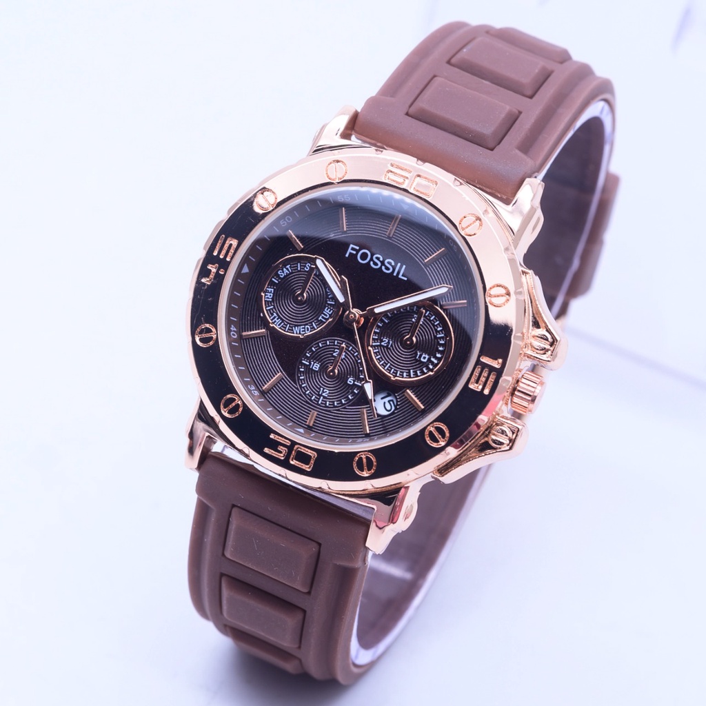 Grosiran Jam Tangan Wanita 3560HB Analog Strap Rubber Tanggal Aktif Free Box Jam Tangan (COD)