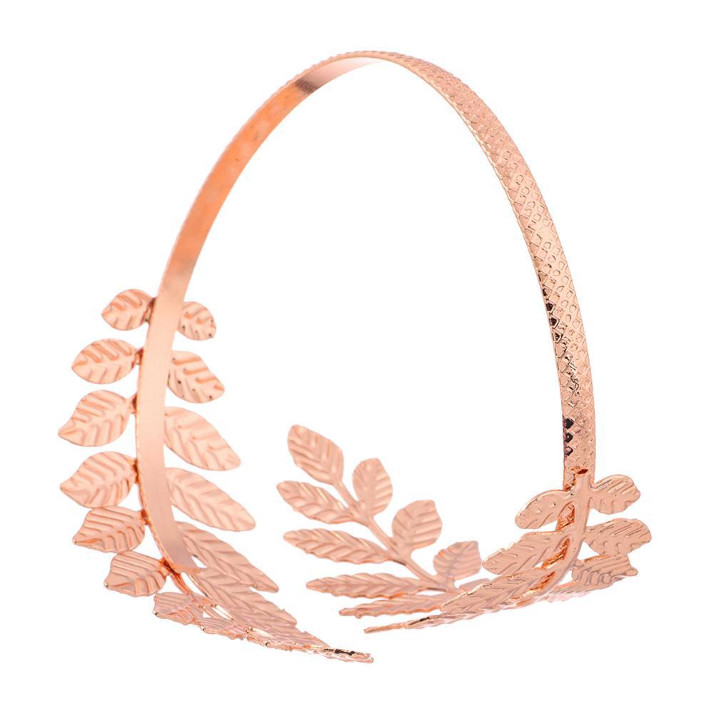 Preva Laurel Leaf Gelang Bohemian Wanita Daun Logam Perhiasan Rantai Lengan