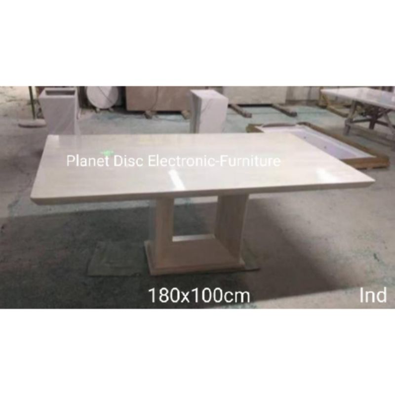 Meja makan Marmer 180cm  Meja makan batu marmer  Dining Table  Dining set  Meja batu  Meja marmer