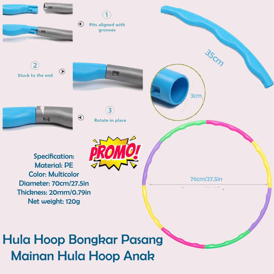 Mainan Hula Hoop Bongkar Pasang - Hula Hoop Lebar 70cm Termurah