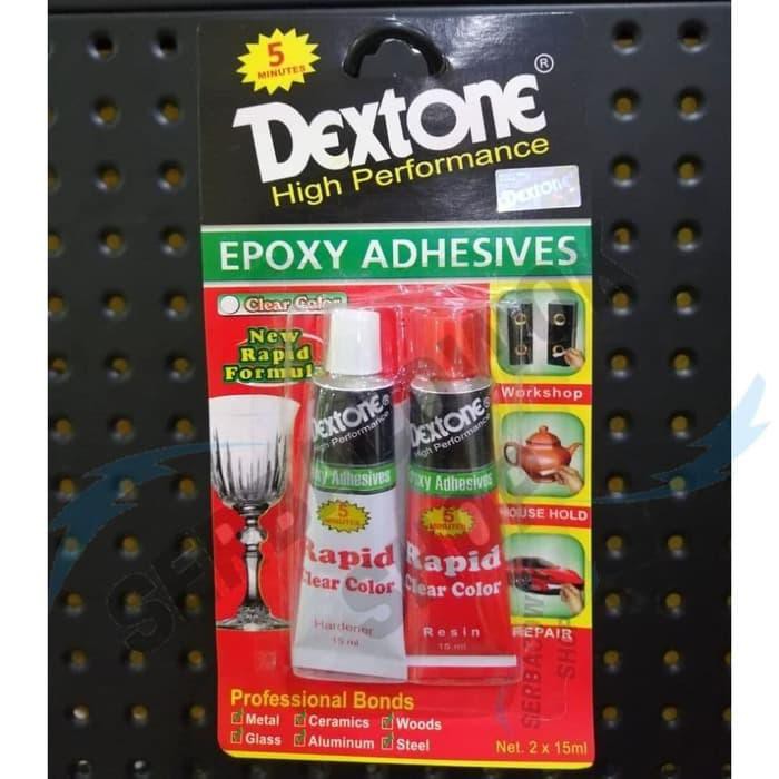 

Lem Epoxy Dextone Rapid 5 Menit Clear Color 30 ml Lem Campur Serbag