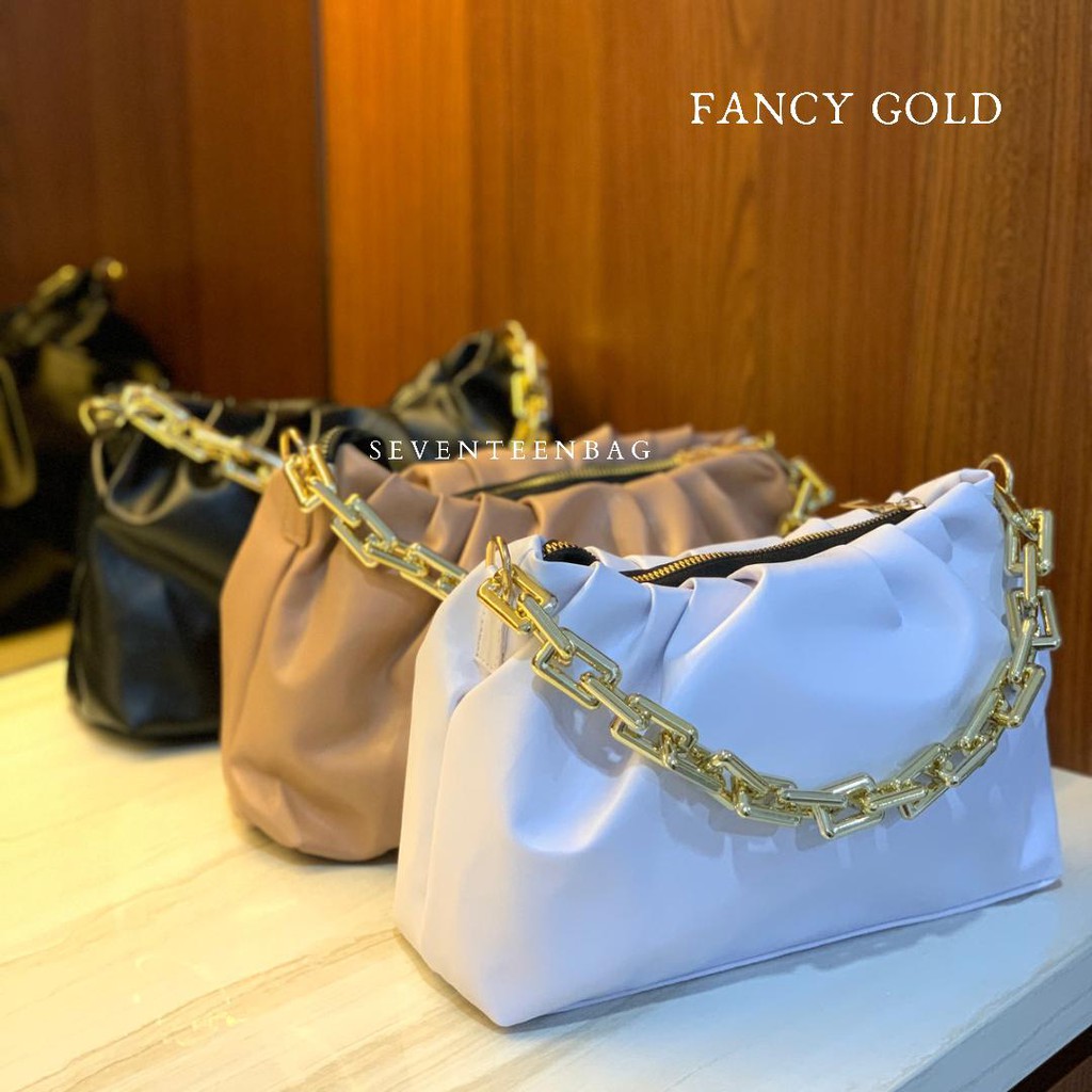 FANCY ACC GOLD l TAS SELEMPANG WANITA - SEVENTEENBAGS SVN17175