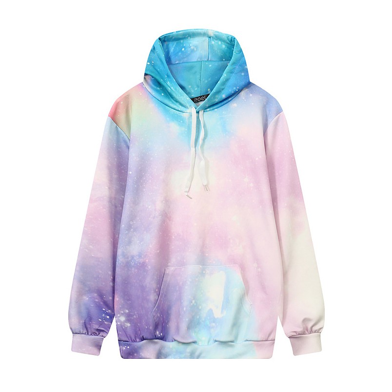 KJA-32 hoodie unisex pria wanita full print high quality import korea jepang katun cotton galaxy