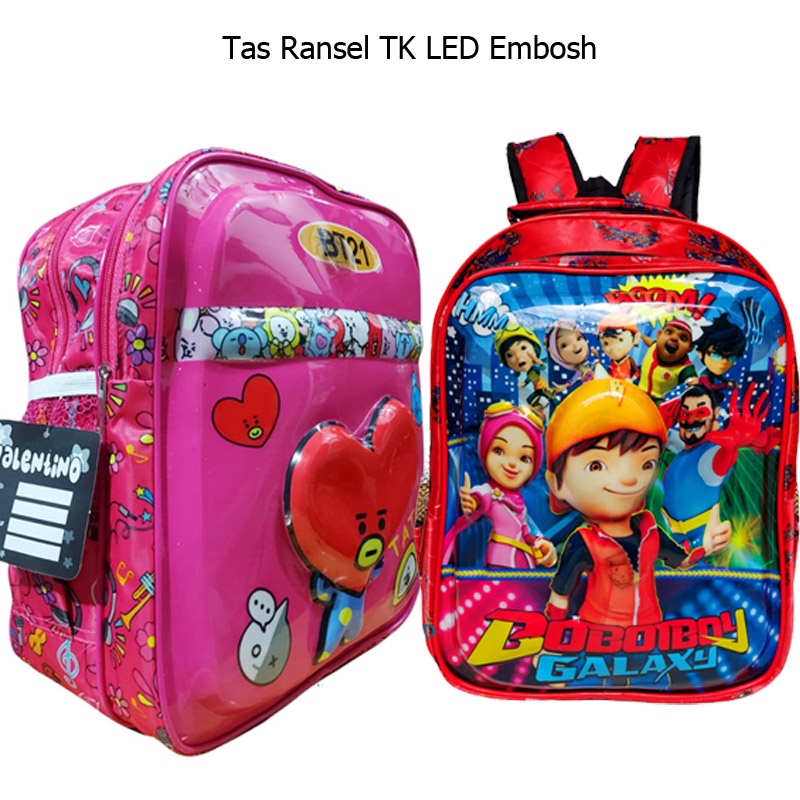 Tas Sekolah Anak TK LED Emboss - Farenbags