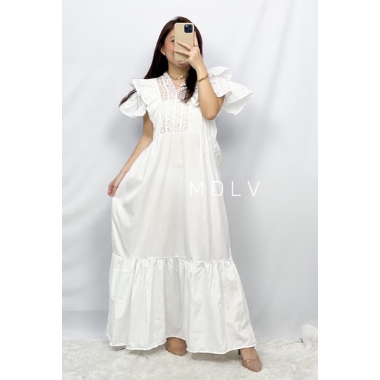 MDLV ~ 88990# Algeria Boho Maxi Dress Premium Long Dress Fashion Import