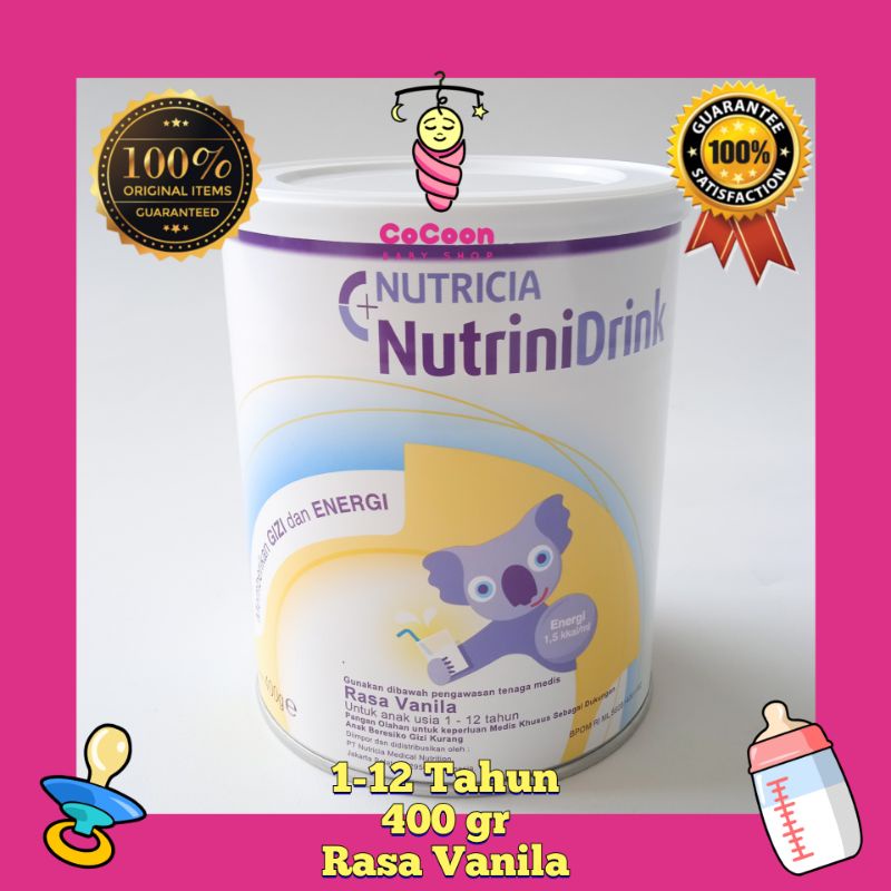 Susu Formula Anak Nutricia Nutrinidrink Nutrini Drink 1-12 Tahun Vanila 400 g 400gr