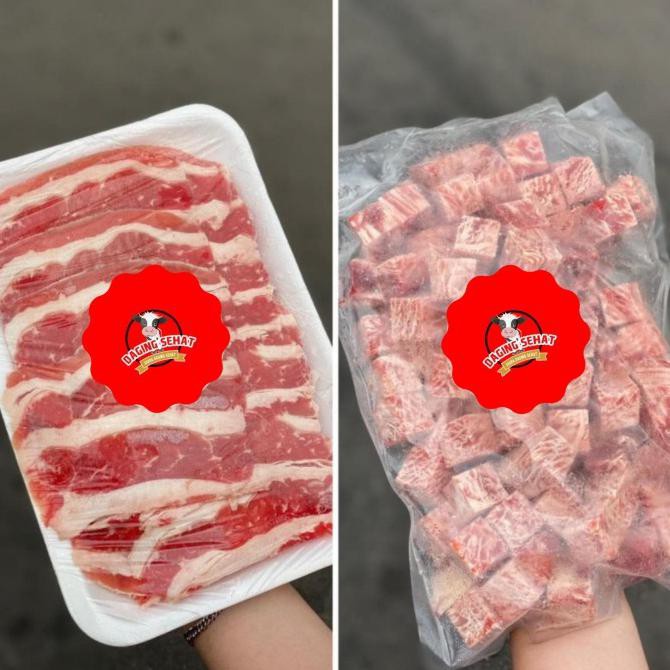 

Bundling Beef Wagyu Saikoro 1 Kg + Us Shortplate Beef Slice 500 Gram O6Mk6747X0