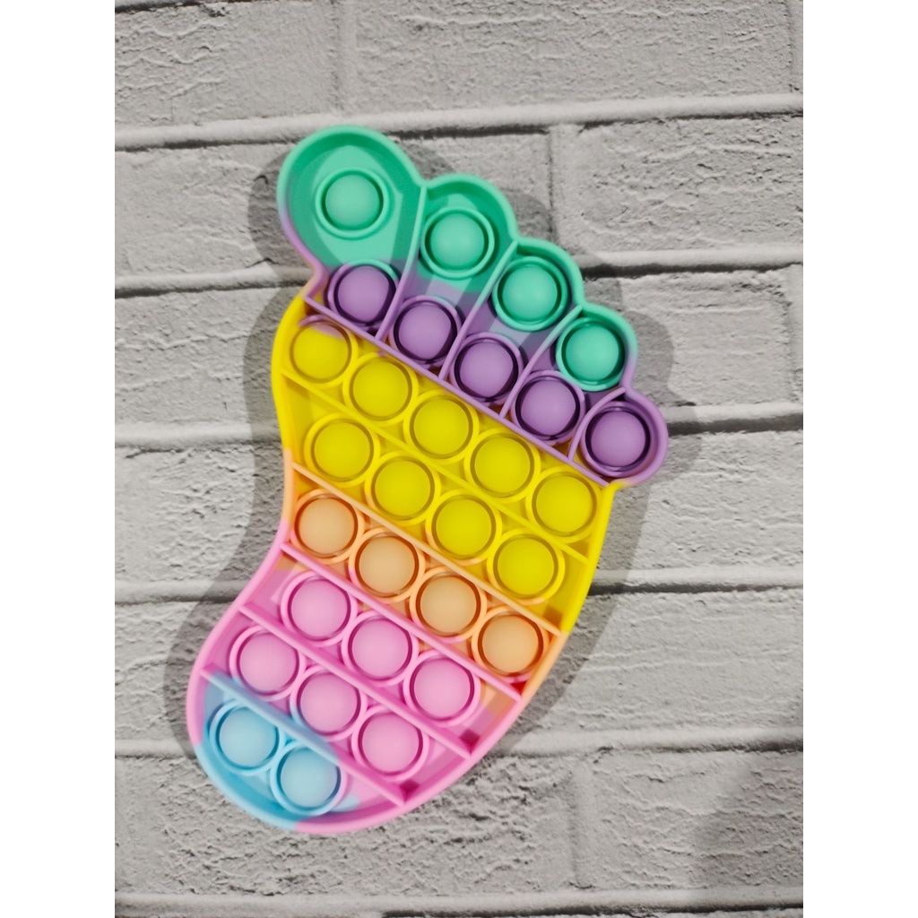 pop it rainbow amonngus - push bubble fidget toys rainbow apple- unicorn - dinosaurus-mickey-awan-KAKI PASTEL