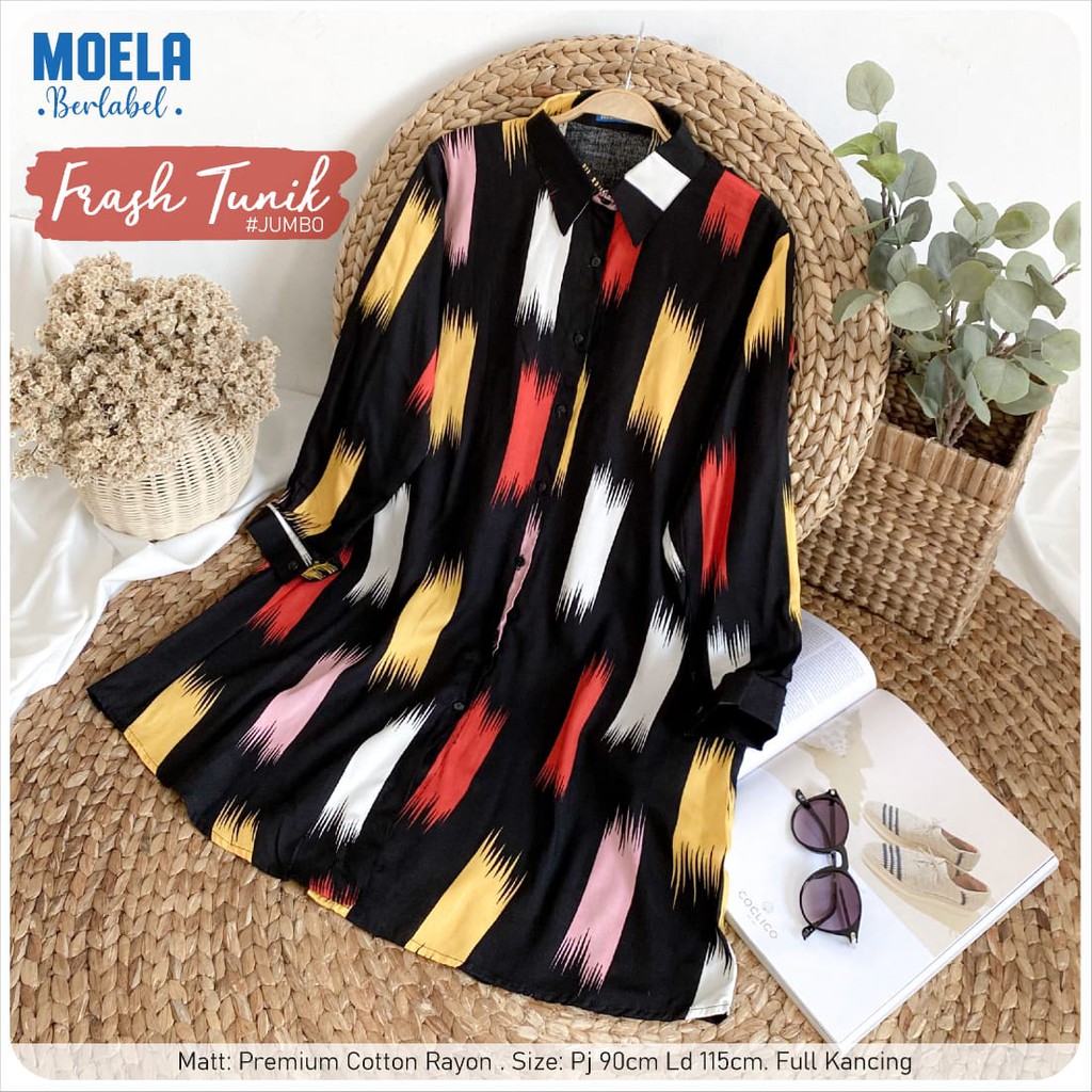 Tunik Jumbo Premium Cotton Rayon Import Original