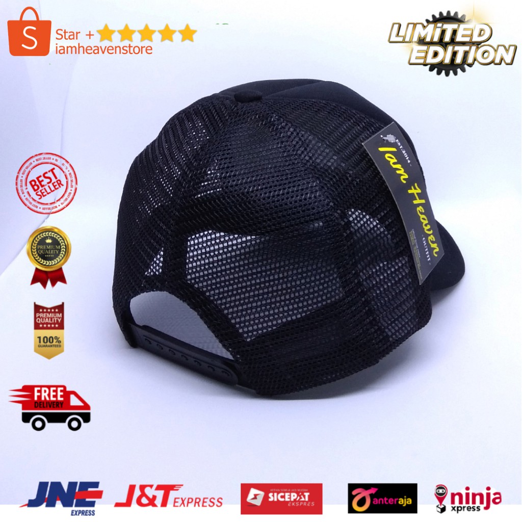 Topi Gunung Traveling Pendaki Trucker Jaring Tulisan Korea