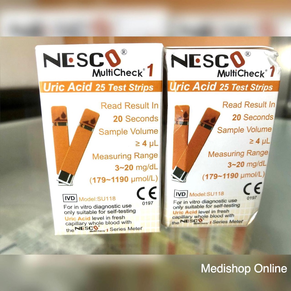 Jual NESCO - MultiCheck - Uric Acid Test Strip | Shopee Indonesia