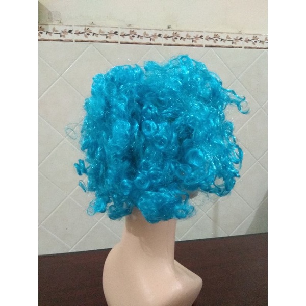 wig rambut kribo warna warni badut