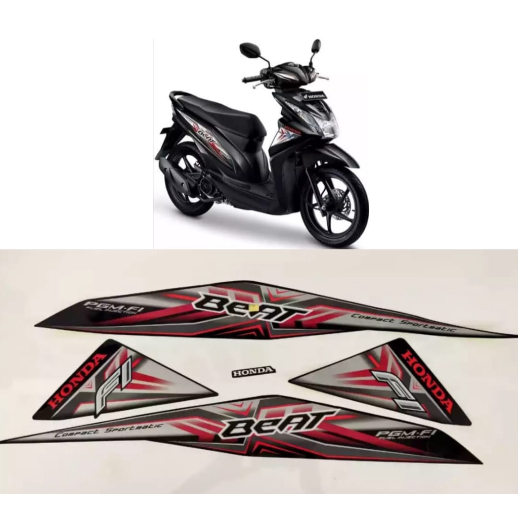 stiker Honda beat fi warna hitam