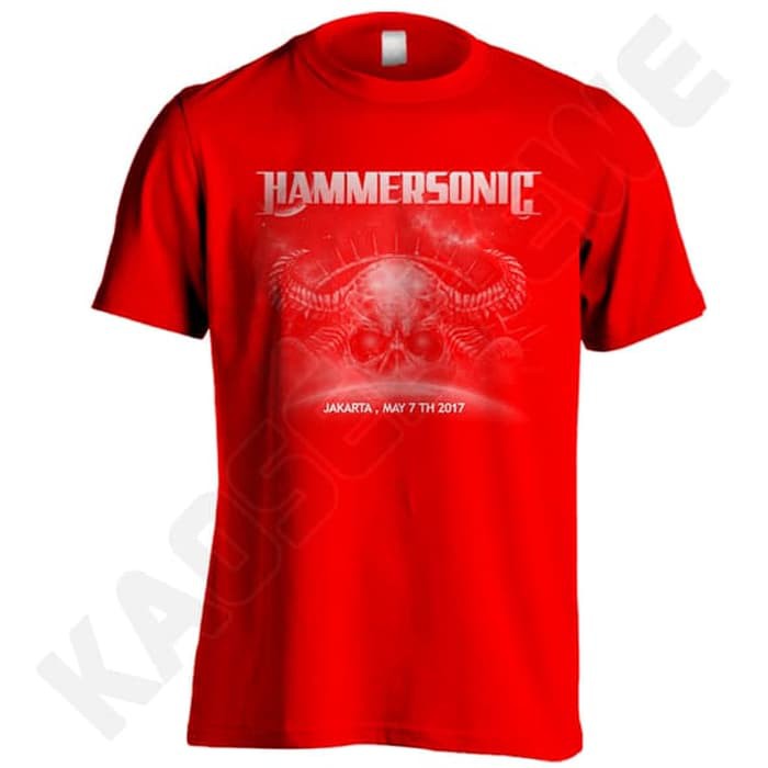 KAOS HAMMERSONIC 2017 - C01 - MERAH UKURAN S-XXL