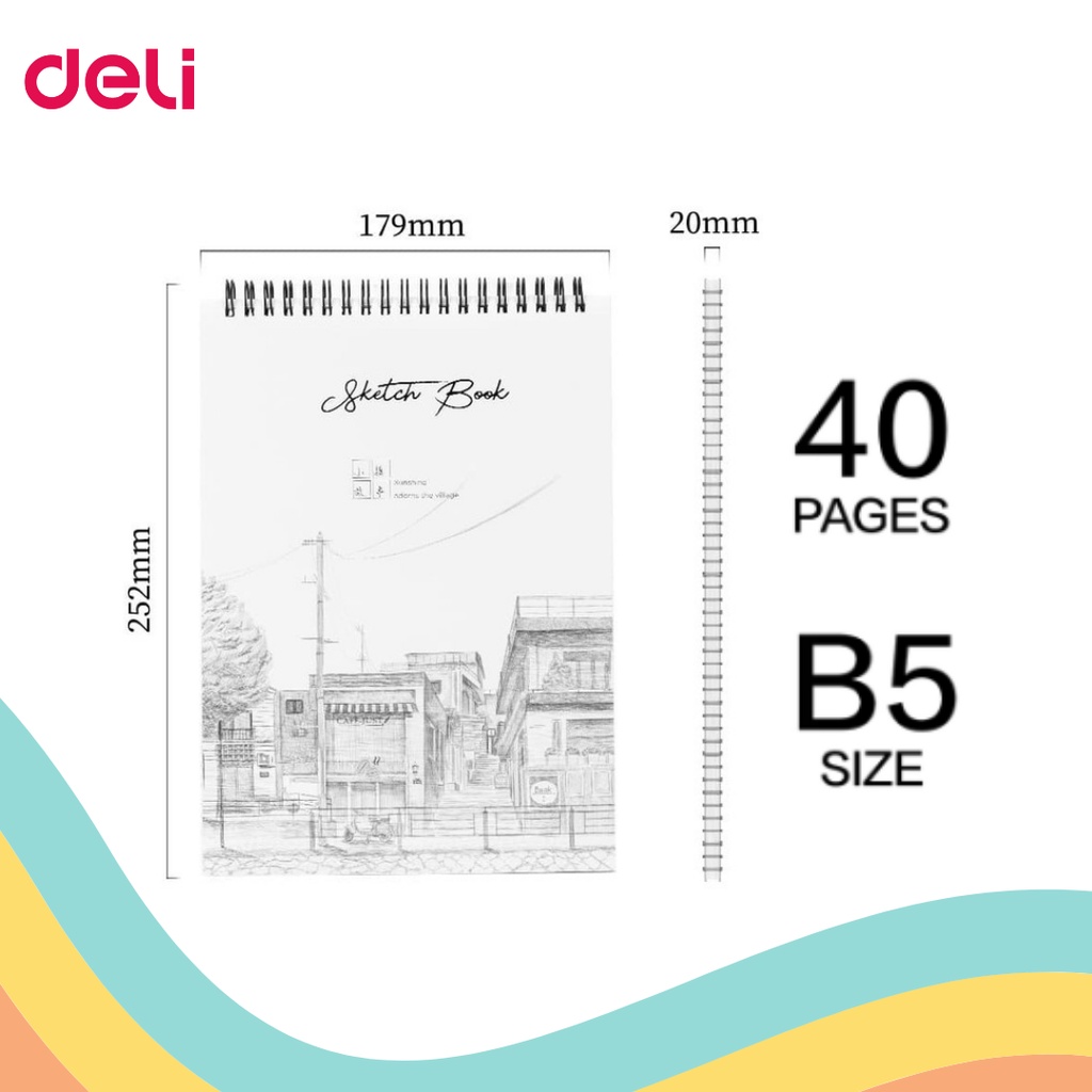 

SKETCH BOOK / BUKU SKETSA DELI B5 73628 (1 PCS)