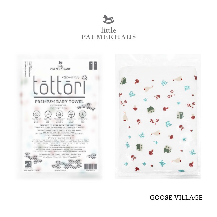 Little Palmerhaus Tottori Baby Towel (Handuk Bayi)-GOOSE VILLAGE