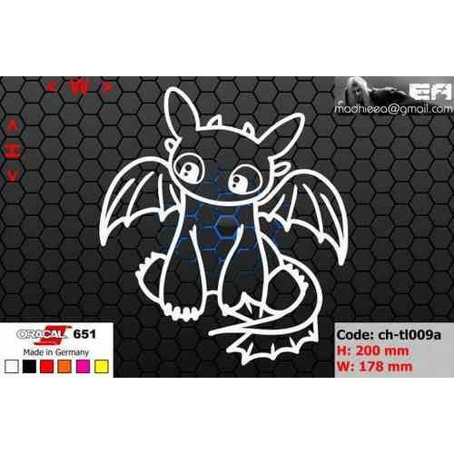 ea cutting sticker / decal Code: ch-tl009a ( toothless dragon )