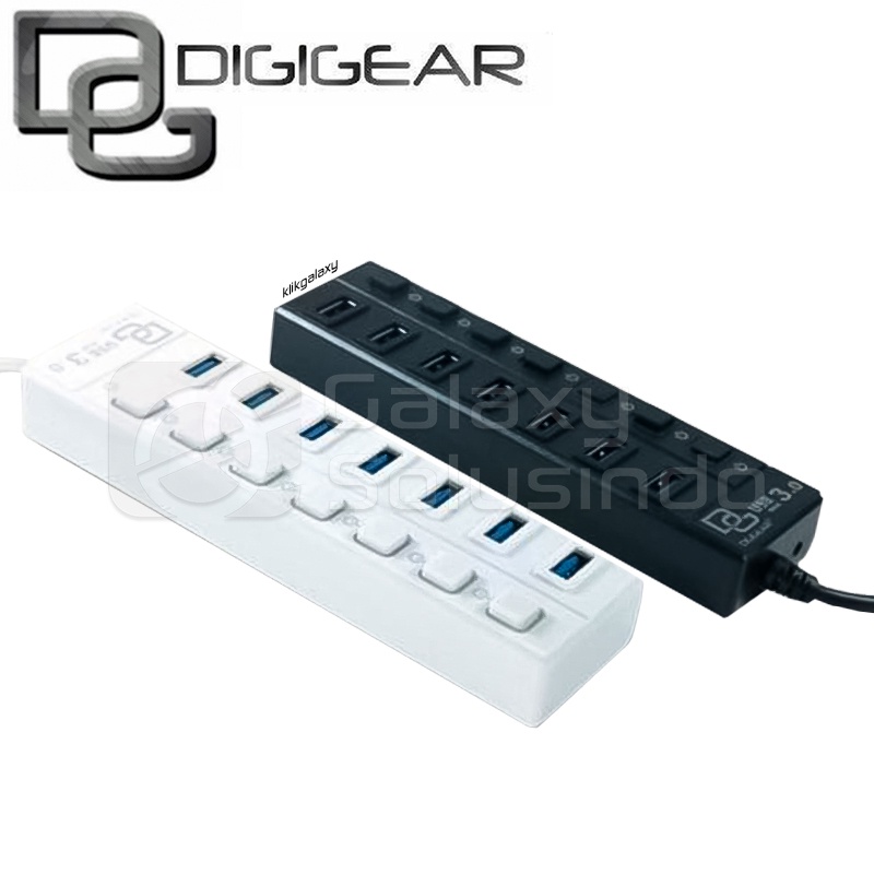 DIGIGEAR DG506 7 Port 3.0 USB Hub  High Speed 1.2M