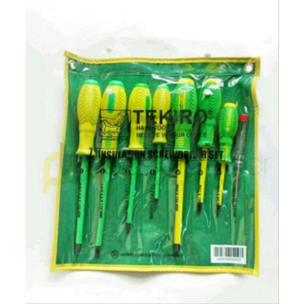 TEKIRO - OBENG SET LISTRIK 7 PCS OBENG LISTRIK - ORIGINAL - MURAH