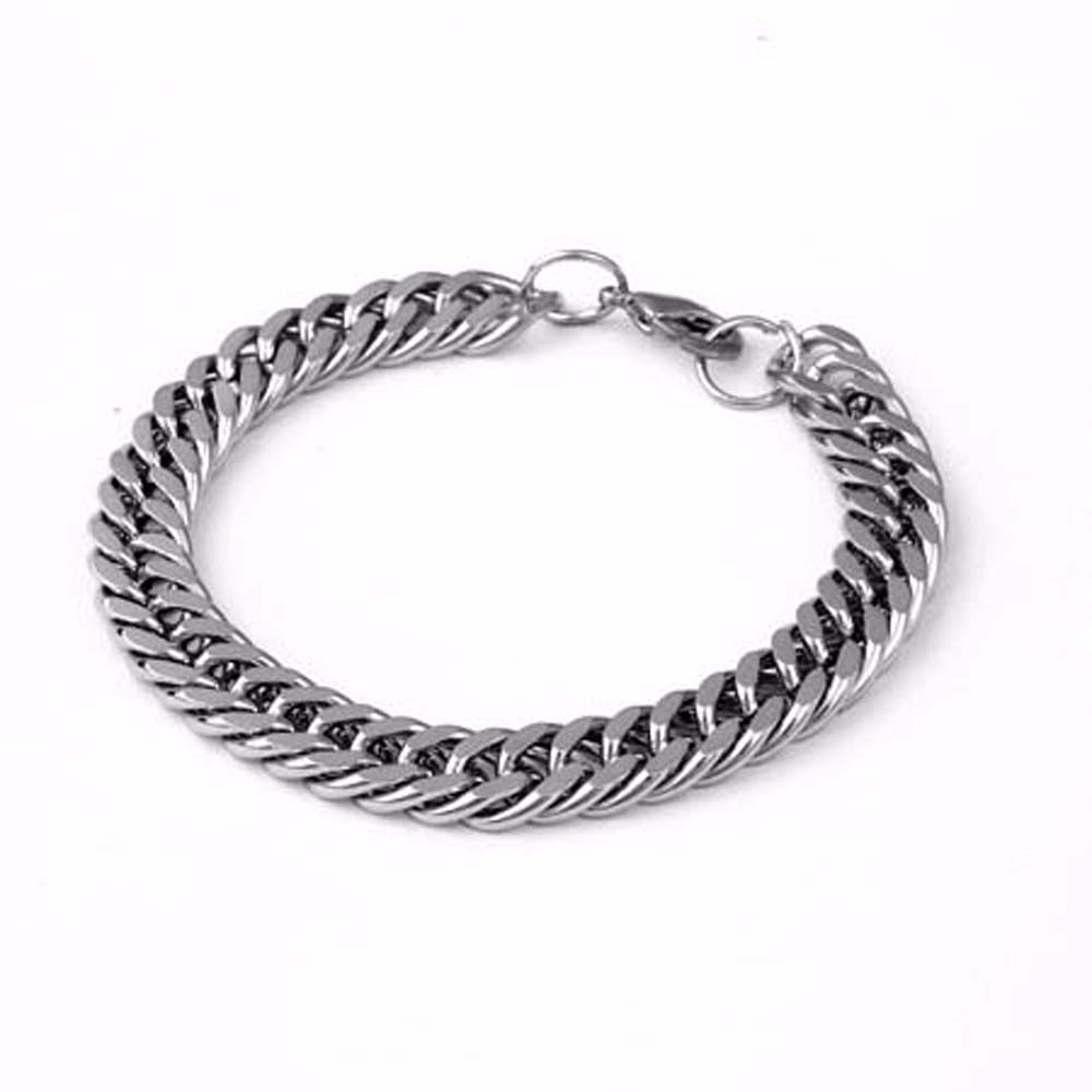 Gelang Rantai Bahan Stainless Steel Ukuran 10mm Gaya Punk Hip Hop Untuk Pria Dan Wanita