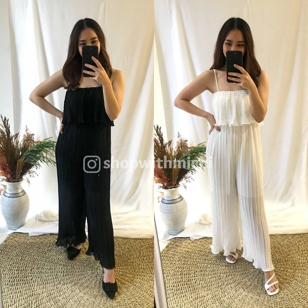 [BISA COD] SAMANTHA JUMPSUIT - Pleats Plisket Jumpsuit / Baju Bangkok Premium Import