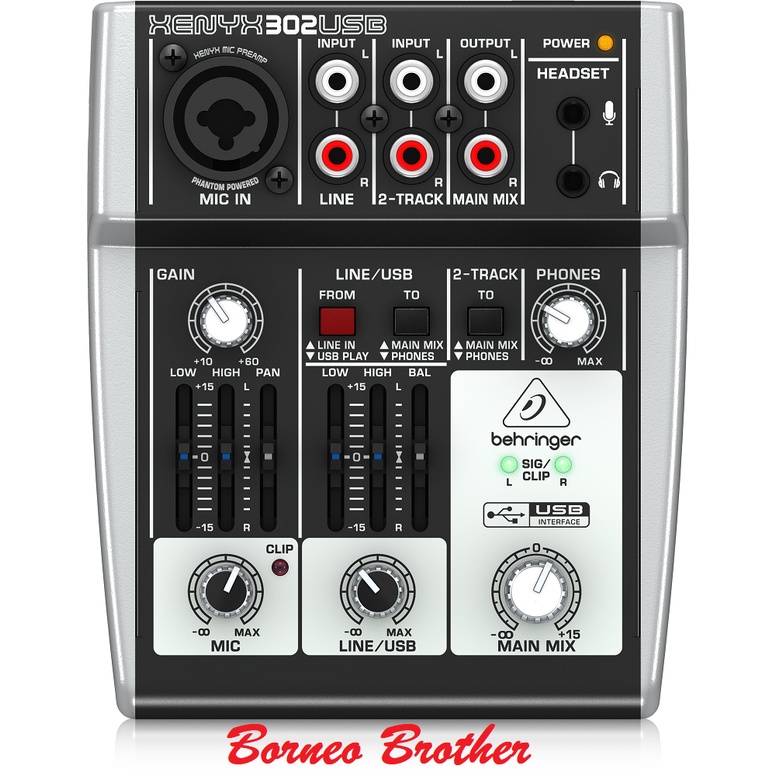 Mixer Behringer Xenyx 302 Usb Xenyx 302Usb Original Usb Audio Interface