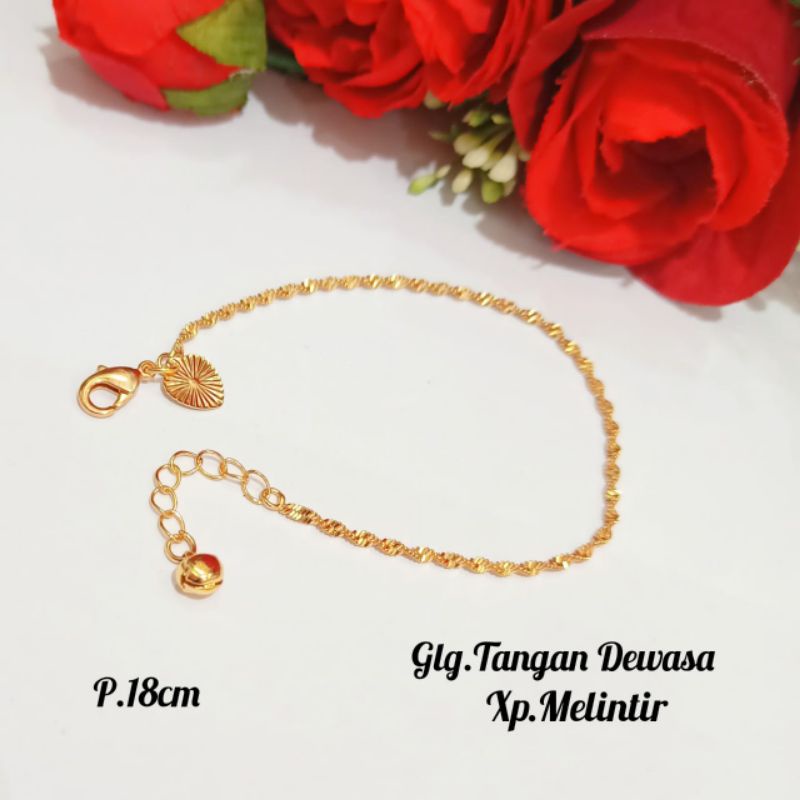 Gelang Tangan Dewasa&amp;Gelang kaki Dewasa,perhiasan Gold Dan Emas Korea tidak karat *COD*