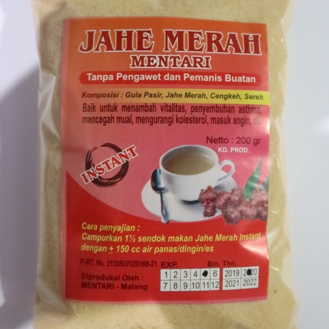 

Jahe Merah Serbuk (sudah dengan gula)