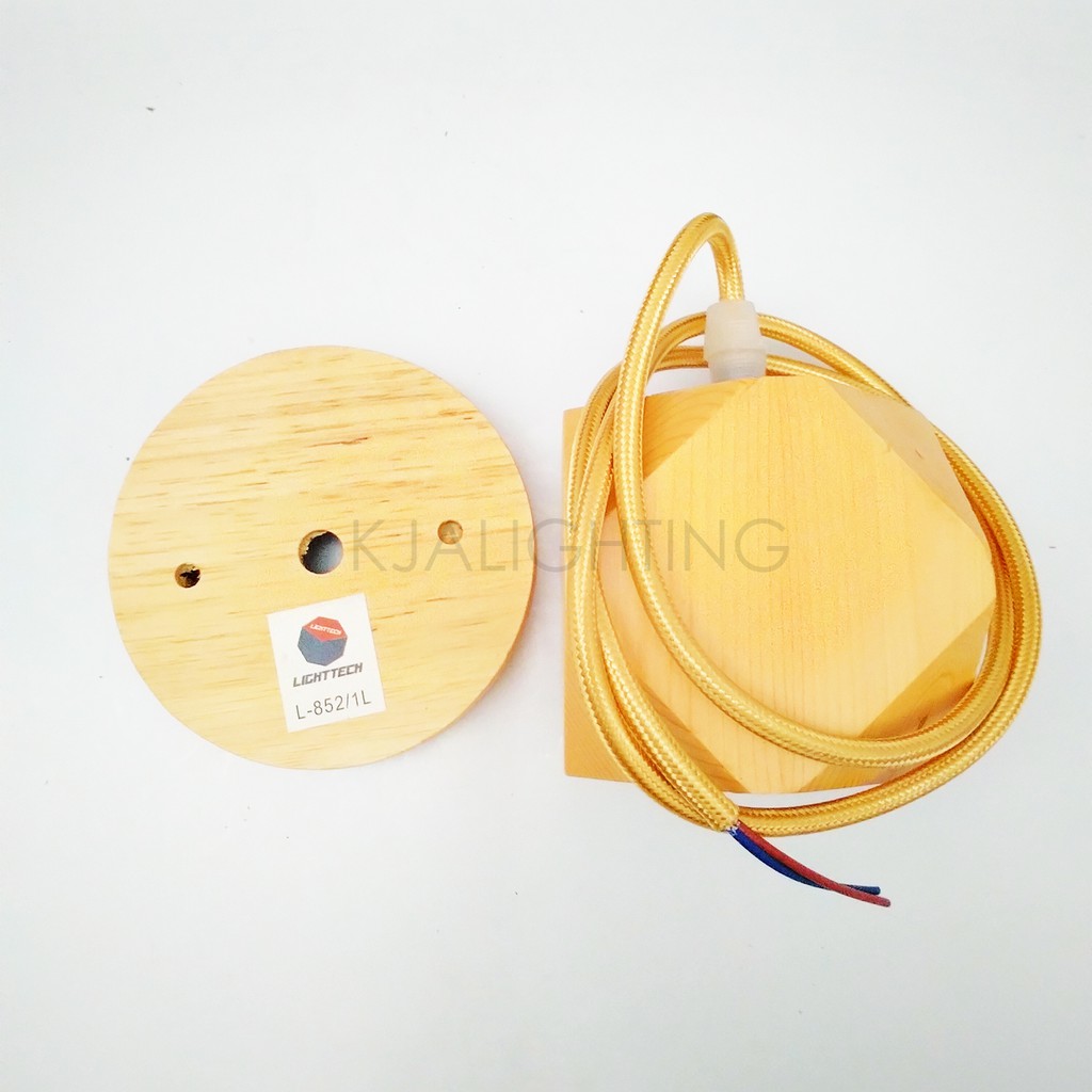 Kabel Fitting Lampu Gantung Kayu E27 Lampu Cafe Dekorasi