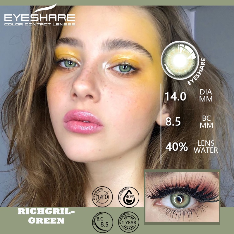 [COD] RICH GIRL SERIES kontak softlens x 2 nicelook color big eyes DIA 14.0mm normal minus(0.00) kadar air 40%/ mata korea/ free lenscase/ softlen berwarna / lensa warna