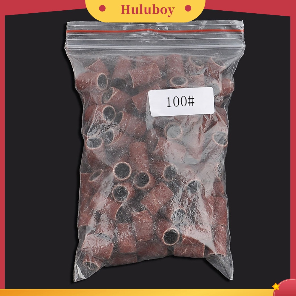 Huluboy Huluboy♡ 100pcs Amplas Buffer Band Untuk Mesin Bor Bits Grinding Nail Art