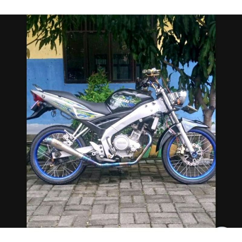 KNALPOT DPJ SARTENG PUCUK BLUE LEHER BLIE GOLD SATRIA FU VIXION JUPITER MX