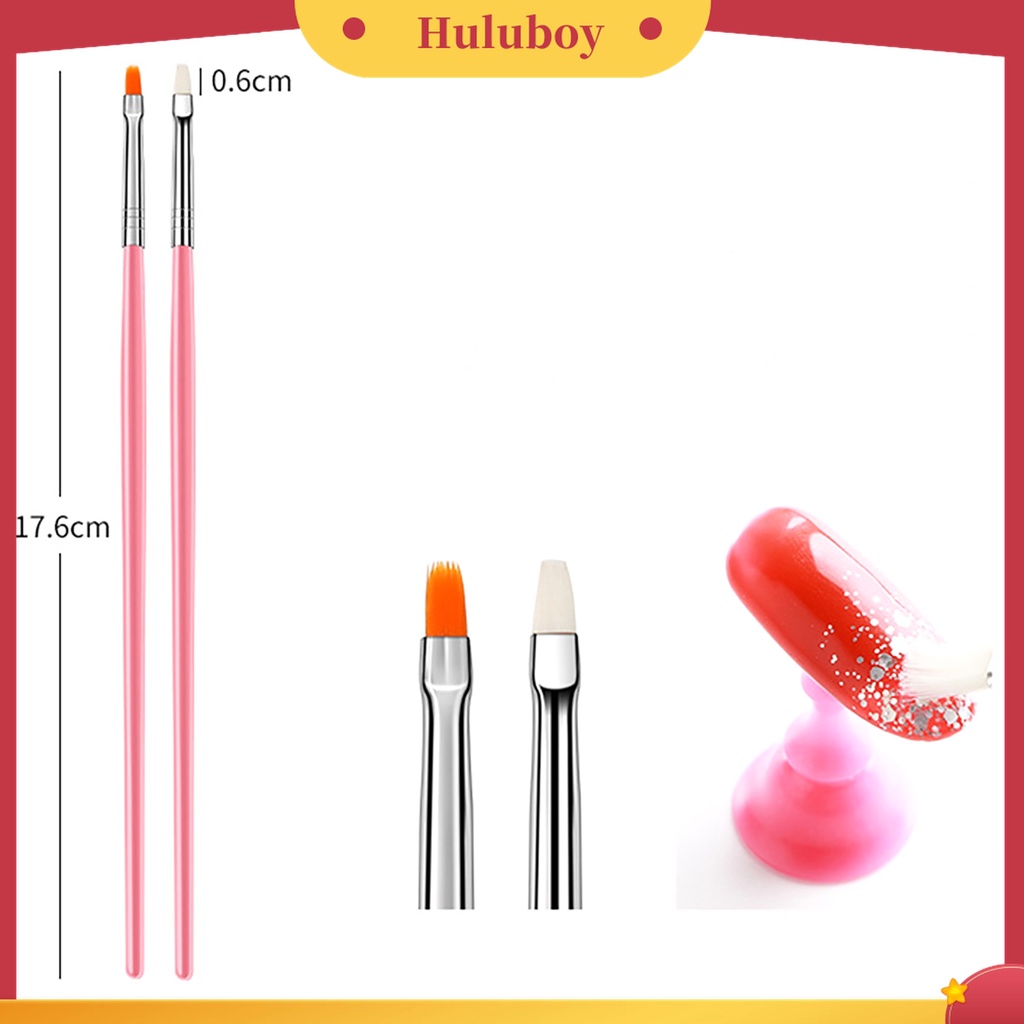 Huluboy Huluboy♡ 15pcs / Set Pen Perawatan Kuku Bahan Plastik Ramah Kulit Untuk Manicure