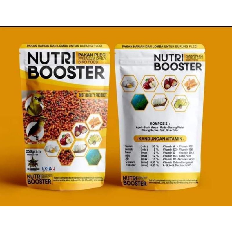 nutri boster /voer burung pleci/voer high protein