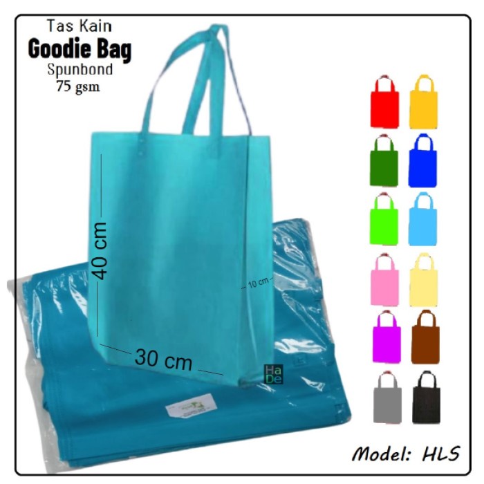 

NEW [Uk 30x40 cm] Tas Jinjing Kain Spunbond Polos Lusin Goodie / Tote Bag - Bebas apa saja