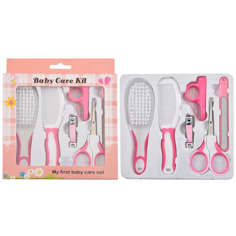 Gro 6pcs / Set Gunting Kuku + Sisir + Sikat + Gunting Kuku Untuk Perawatan Bayi / Anak