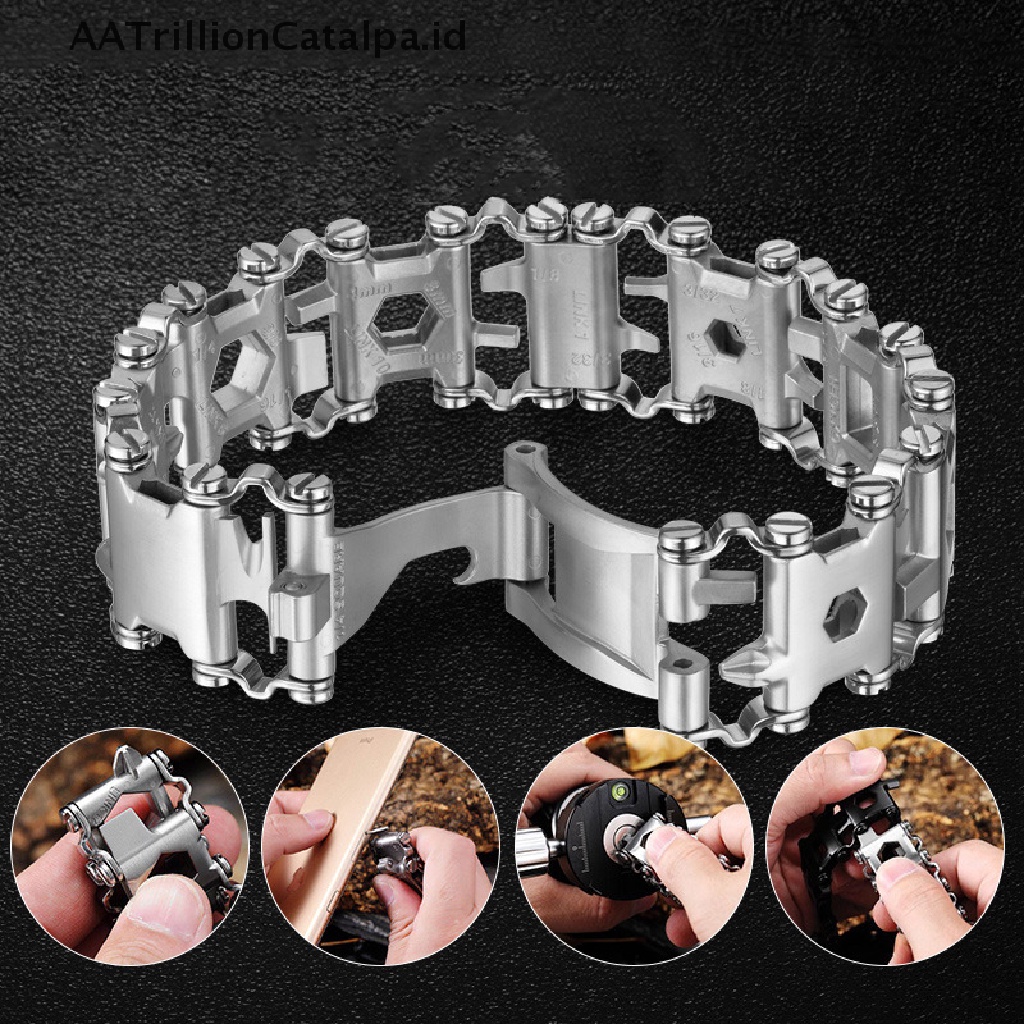 Tread Gelang Tangan Multifungsi Bahan Stainless Steel Untuk Alat Pertukangan