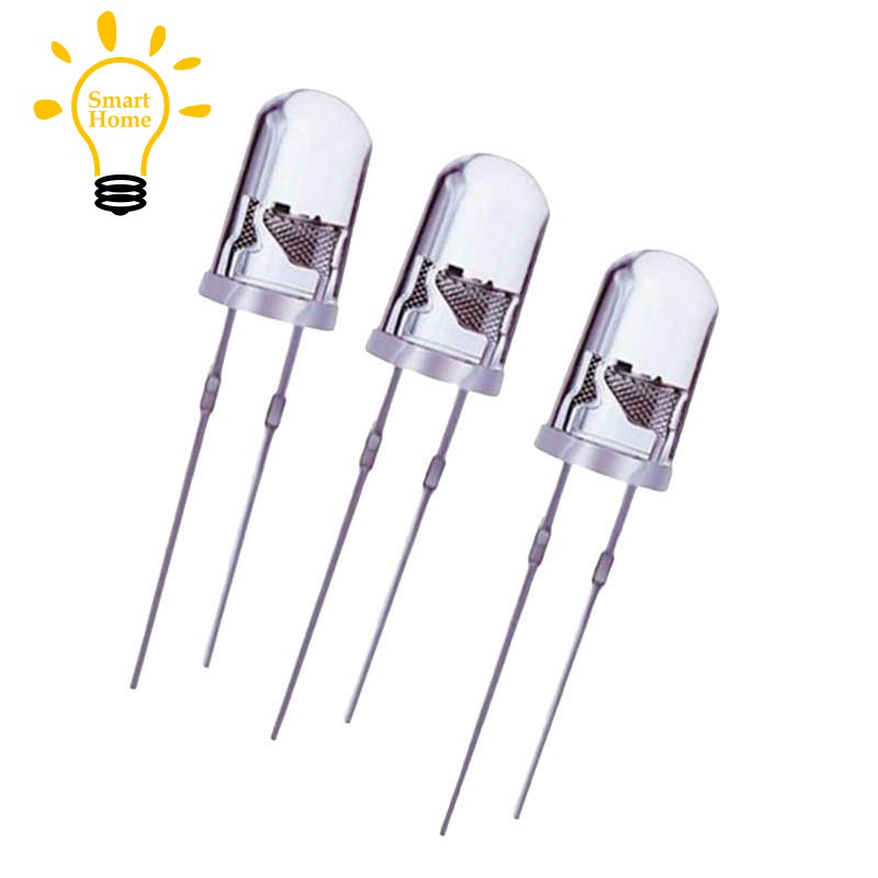 ♣ 100Pcs Diode Lampu LED UV Warna Ungu 5mm Bundar Super Terang | Shopee