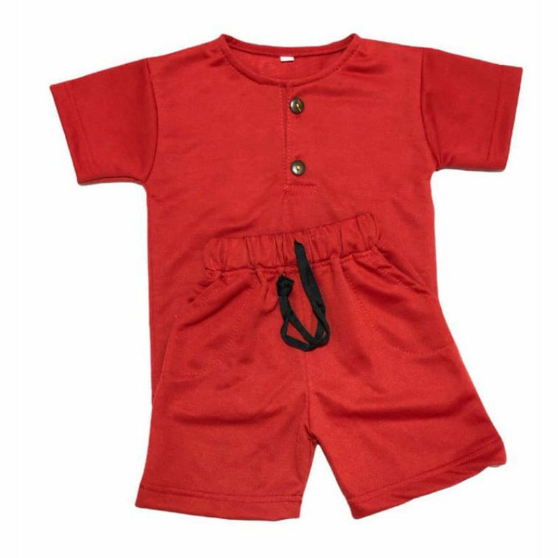 Setelan Kiano 0 Sampai 5 Tahun Pilih Warna/Setelan Bayi dan Anak-Merah Cabe