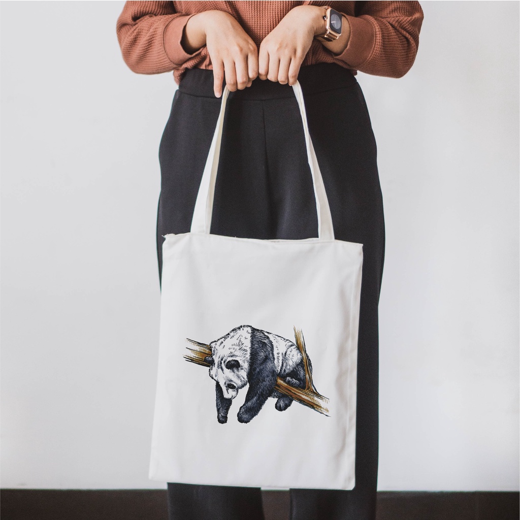 Sevine Tas Wanita Tote Bag Resleting Totebag Animal Cute Custom Desain - AW