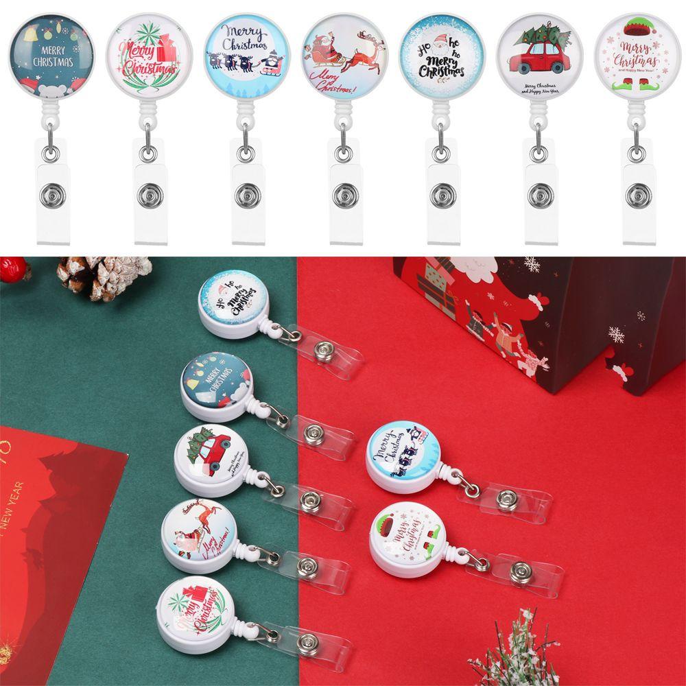 TOP Badge Holder Warna-Warni Kualitas Tinggi Klip Ditarik ID Kartu Nama Anti Hilang Klip Lanyards